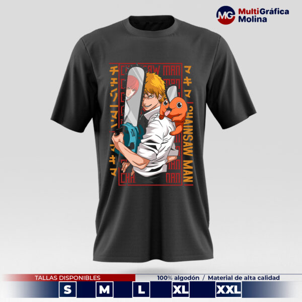 Polera Diseño Chainsaw Man DTG - Distintos Colores #01